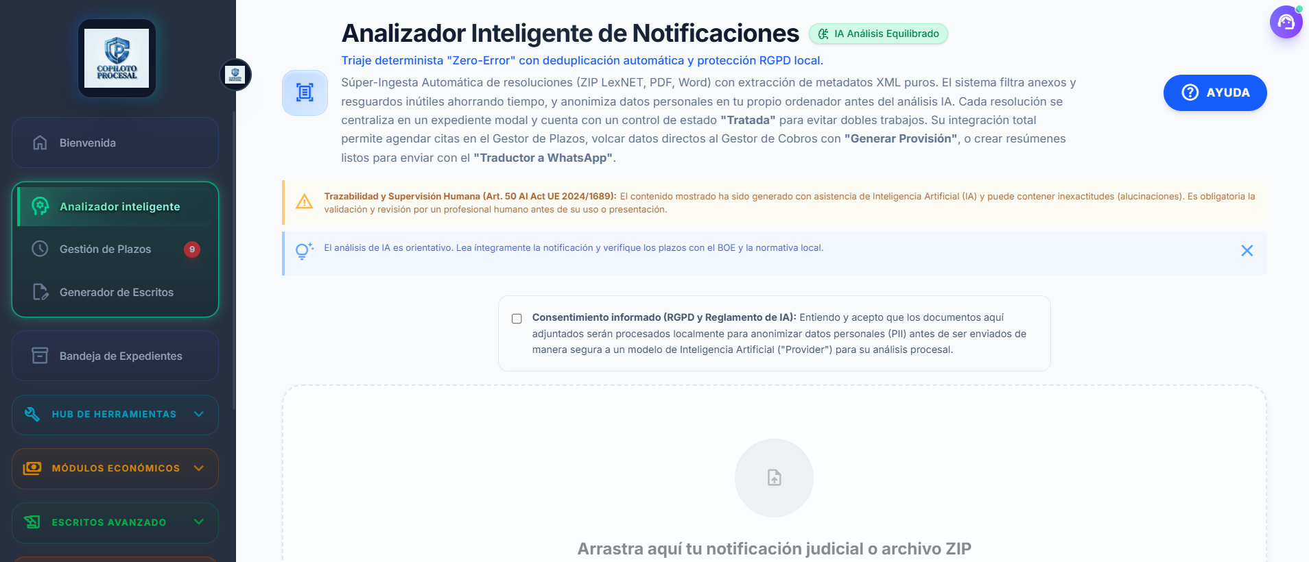 Controlador Procesal Dashboard